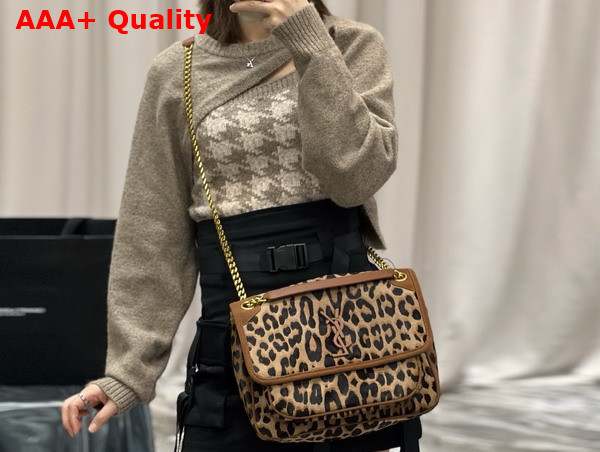 Saint Laurent Niki Medium Bag in Leopard Pony Replica