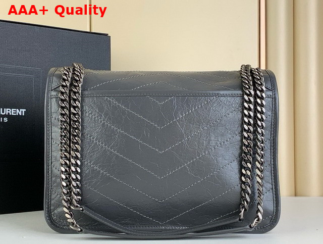 Saint Laurent Niki Medium Bag in Storm Vintage Calf Leather Replica