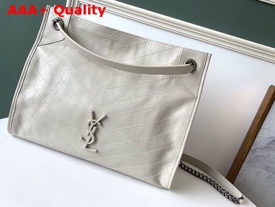 Saint Laurent Niki Medium Shopping Bag in Blanc Vintage Replica