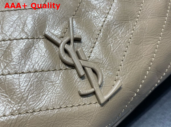 Saint Laurent Niki Medium Shopping in Dark Beige Vintage Leather Replica