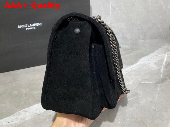 Saint Laurent Niki Medium in Black Suede Leather Replica