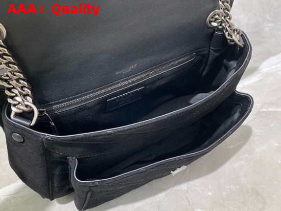 Saint Laurent Niki Medium in Black Suede Leather Replica