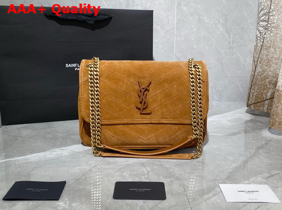 Saint Laurent Niki Medium in Brown Suede Leather Replica