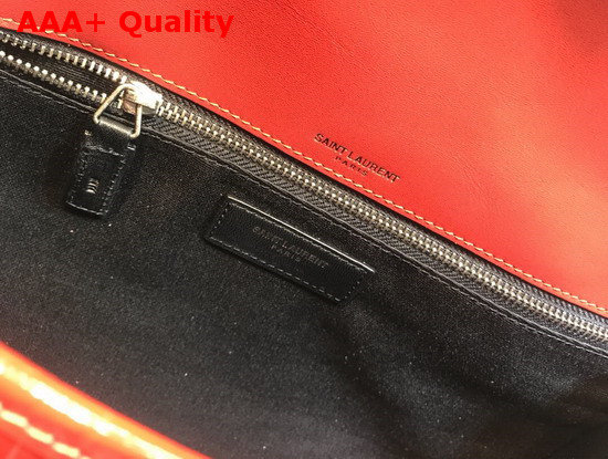 Saint Laurent Niki Medium in Crocodile Embossed Patent Leather Red Replica