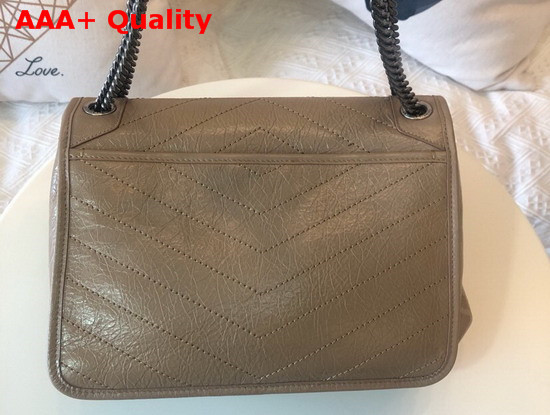 Saint Laurent Niki Medium in Light Taupe Vintage Leather Replica