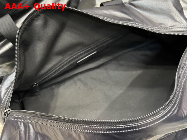 Saint Laurent Nuxx Duffle in Nylon Black and Platinum Replica