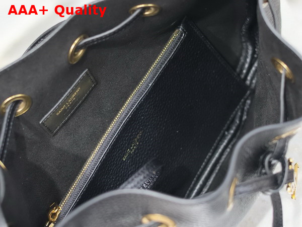 Saint Laurent Paris Vii Small Hobo in Black Grained Leather Replica