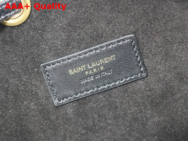 Saint Laurent Paris Vii Small Hobo in Black Grained Leather Replica