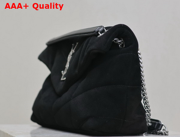 Saint Laurent Puffer Small Bag in Black Suede Replica