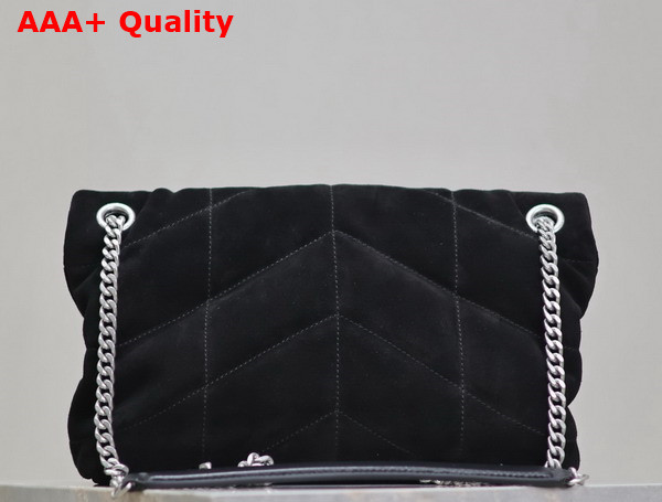 Saint Laurent Puffer Small Bag in Black Suede Replica