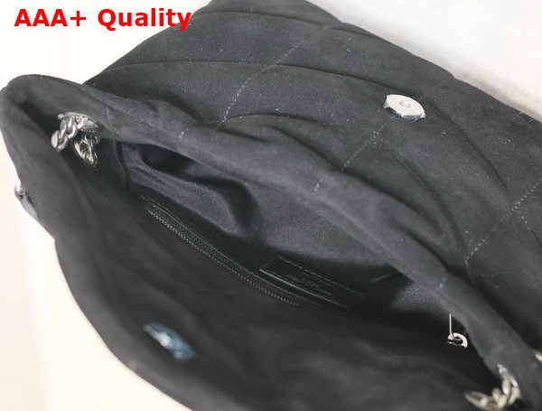 Saint Laurent Puffer Small Bag in Black Suede Replica