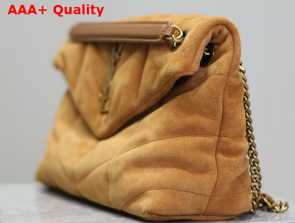 Saint Laurent Puffer Small Bag in Cinnamon Suede Replica