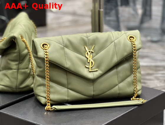 Saint Laurent Puffer Small Bag in Pistache Quilted Lambskin Replica