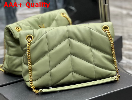 Saint Laurent Puffer Small Bag in Pistache Quilted Lambskin Replica