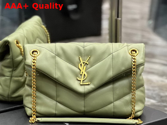 Saint Laurent Puffer Small Bag in Pistache Quilted Lambskin Replica