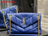 Saint Laurent Puffer Small Chain Bag in Blue Quilted Lambskin Replica