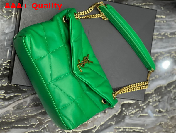 Saint Laurent Puffer Small Chain Bag in Emerald Green Quilted Lambskin Replica