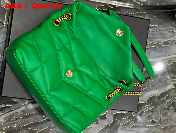 Saint Laurent Puffer Small Chain Bag in Emerald Green Quilted Lambskin Replica