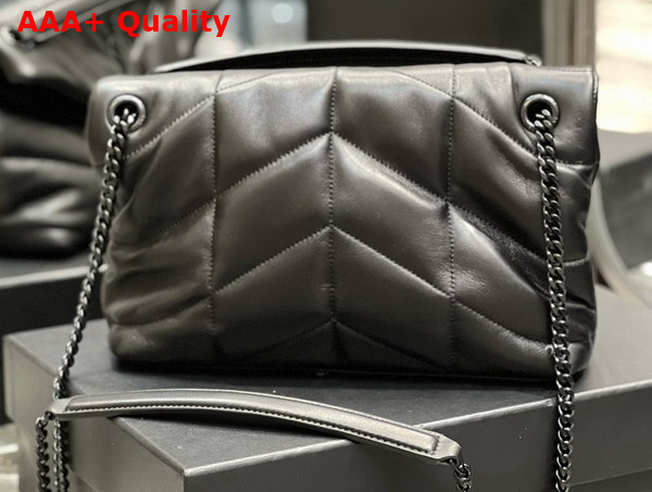 Saint Laurent Puffer Small in All Black Lambskin Replica