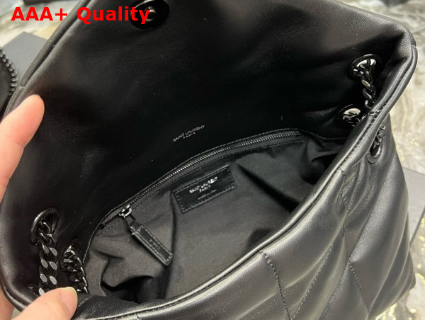 Saint Laurent Puffer Small in All Black Lambskin Replica