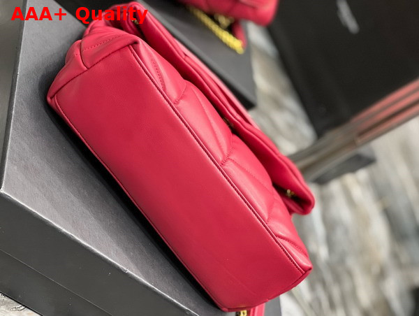 Saint Laurent Puffer Small in Red Lambskin Replica