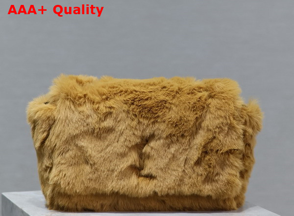 Saint Laurent Reversible Small Kate Bag in Light Brown Rabbit Fur Replica