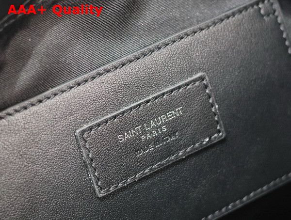 Saint Laurent Rive Gauche Laced Bucket Bag in Black Smooth Leather Replica