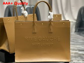 Saint Laurent Rive Gauche Large Tote Bag in Honey Vegetable Tanned Leather Replica