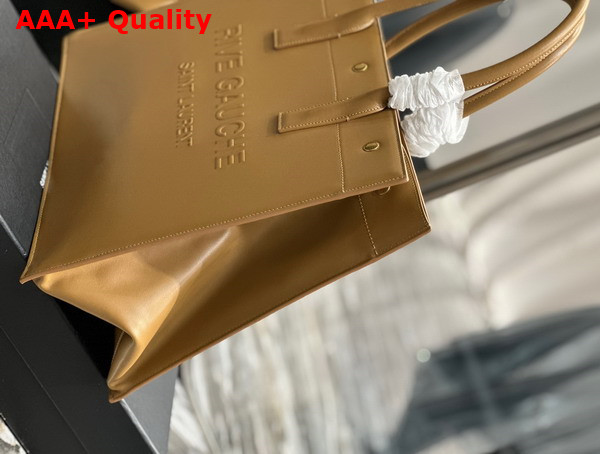 Saint Laurent Rive Gauche Small Tote Bag in Honey Vegetable Tanned Leather Replica