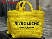 Saint Laurent Rive Gauche Tote in Yellow Raffia Replica