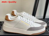 Saint Laurent SL61 Sneakers in Smooth Leather and Suede White and Brown Gold Replica