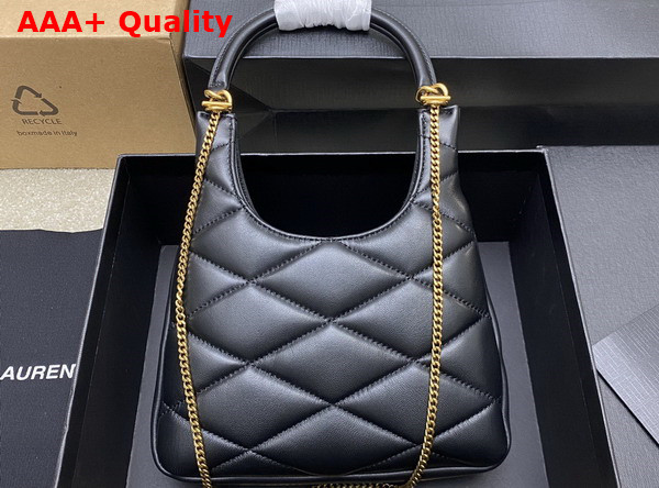 Saint Laurent Sade Hobo in Black Lambskin Replica