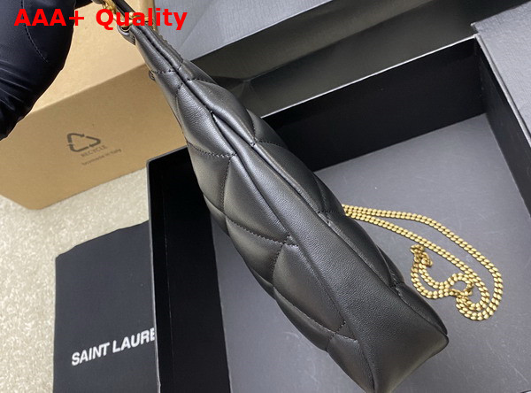 Saint Laurent Sade Hobo in Black Lambskin Replica