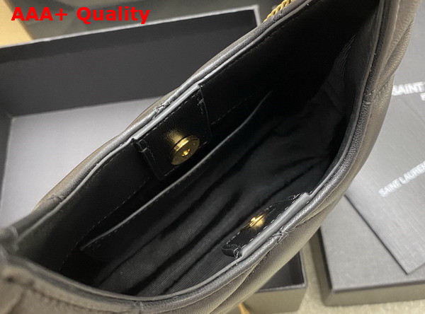 Saint Laurent Sade Hobo in Black Lambskin Replica