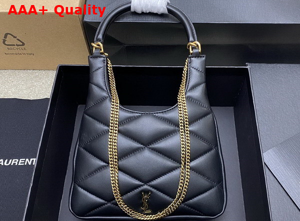 Saint Laurent Sade Hobo in Black Lambskin Replica