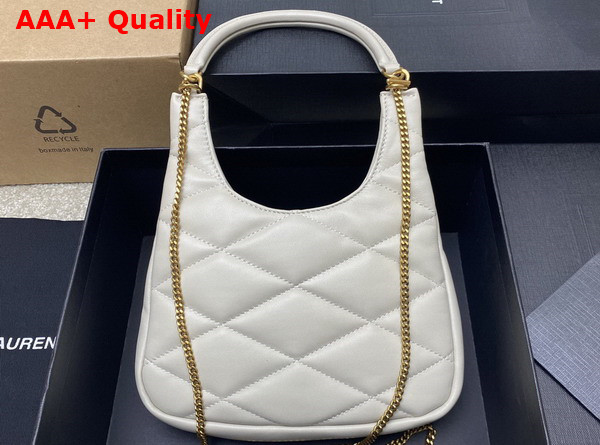 Saint Laurent Sade Hobo in Blanc Vintage Lambskin Replica