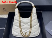 Saint Laurent Sade Hobo in Blanc Vintage Lambskin Replica