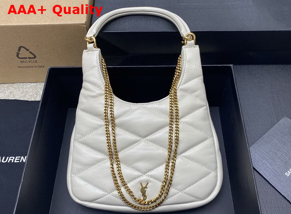 Saint Laurent Sade Hobo in Blanc Vintage Lambskin Replica