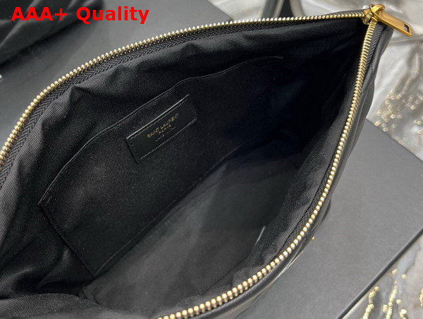 Saint Laurent Sade Pouch in Black Quilted Lambskin Replica