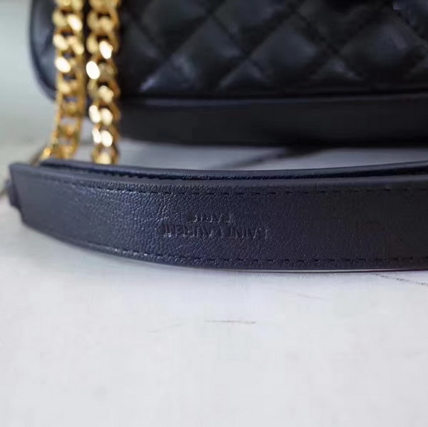 Saint Laurent Satchel in Black Mixed Matelasse Leather for Sale