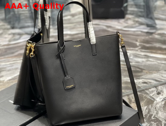 Saint Laurent Shopping Bag Saint Laurent N S in Supple Leather Black Replica