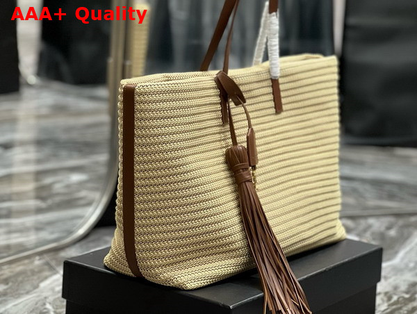 Saint Laurent Shopping Tote in Raffia with Tassel Replica