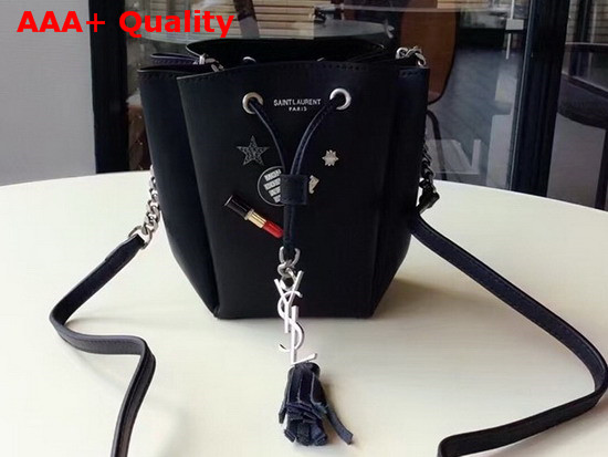 Saint Laurent Small Bucket Bag in Black Calfskin Replica