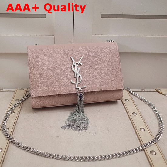 Saint Laurent Small Kate Bag with Tassel Pink Grain Leather Replica