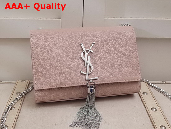 Saint Laurent Small Kate Bag with Tassel Pink Grain Leather Replica