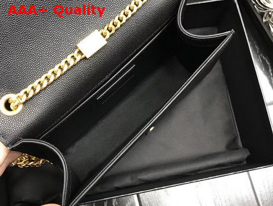 Saint Laurent Small Kate Chain Bag in Black Grain De Poudre Textured Leather Replica