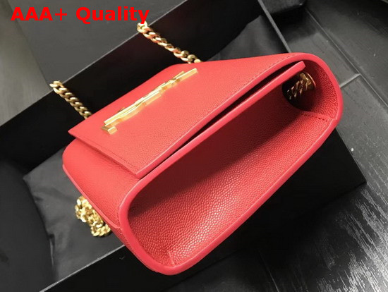 Saint Laurent Small Kate Chain Bag in Red Grain De Poudre Textured Leather Replica