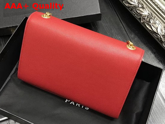 Saint Laurent Small Kate Chain Bag in Red Grain De Poudre Textured Leather Replica