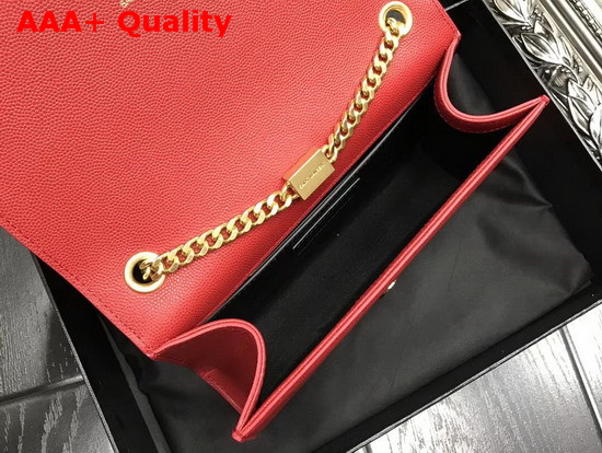 Saint Laurent Small Kate Chain Bag in Red Grain De Poudre Textured Leather Replica