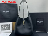 Saint Laurent Small Le 5 A 7 Supple in Grained Leather Black Replica